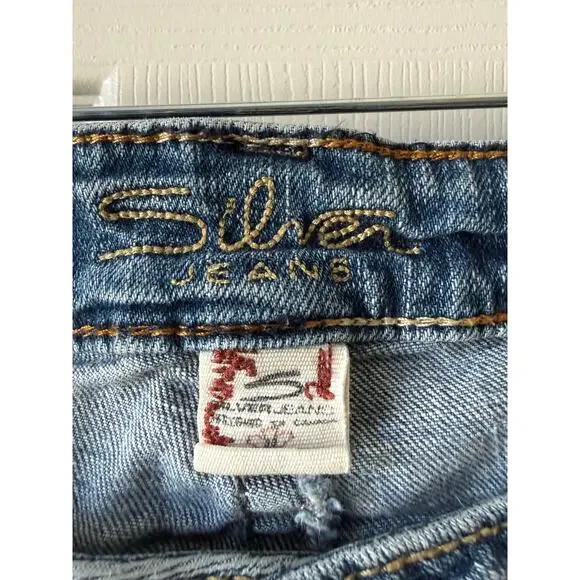 Silver Jeans Vintage Y2K Frances Flare Jeans Distressed Size 33/31 - Picture 7 of 10